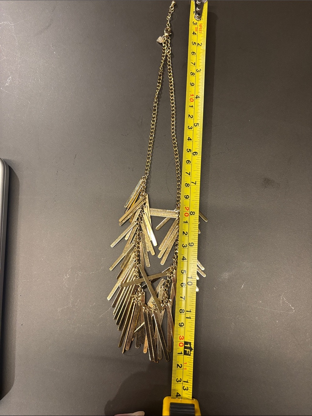 Banana republic Gold Fringe Pendant Necklace - Women Jewelry. Adjustable - Picture 5 of 5